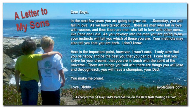 A Letter to My Boys....  