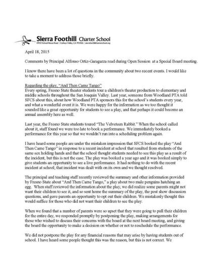 Sierra Foothills school